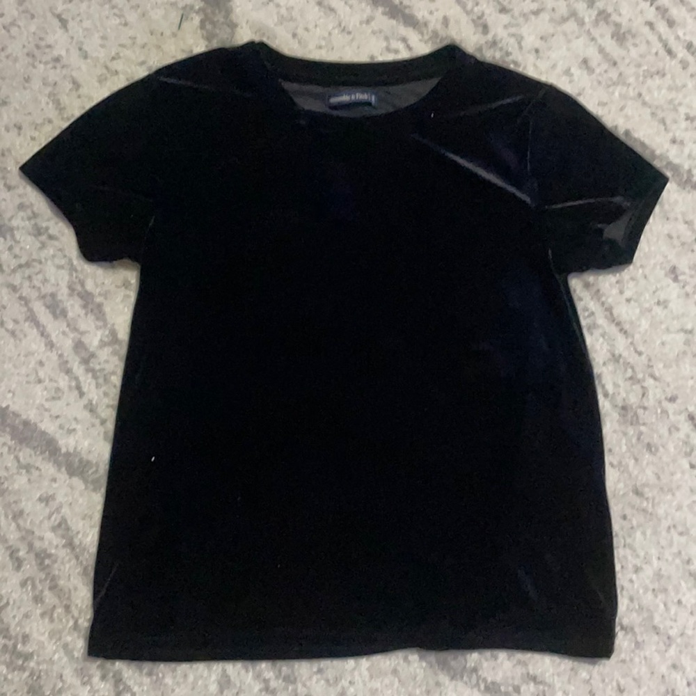 Abercrombie and Fitch Black Velvet Top size XS